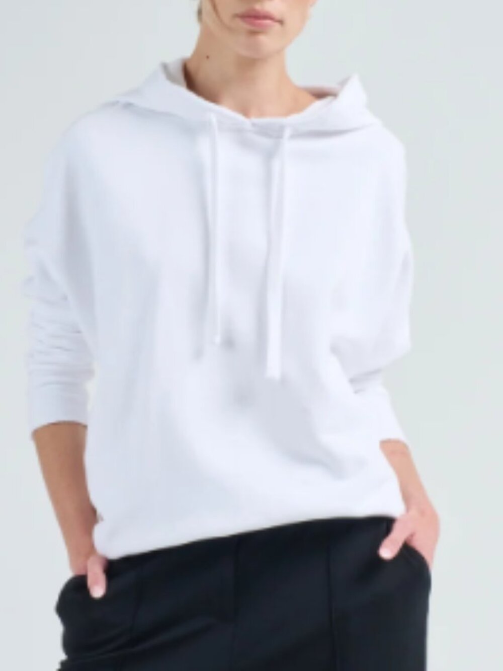 Frank and Eileen White Kane 100% Cotton Caplet Hoodie, Size Medium